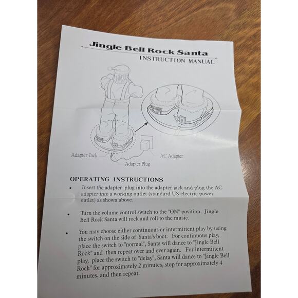 Vtg. 98 Jingle Bell Rock Animated Santa Claus Collectible Working - Picture 11 of 13